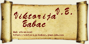Viktorija Babac vizit kartica